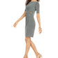 Jessica Howard Women's Printed Embellished Sheath Dress Green Size 4Petite