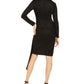 Vince Camuto Women's Faux Wrap Glitter Dress Black Size 4