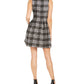 Vince Camuto Women's Plaid Fit & Flare Jacquard Dress Black Size 4