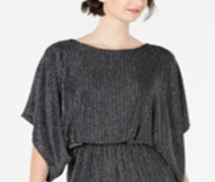 Jessica Howard Women's Metallic Blouson Dress Gray Size 6