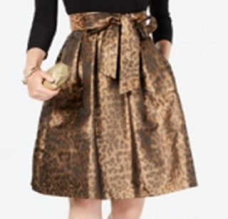 Jessica Howard Women's 3/4 Sleeve Knee Length Peasant Party Dress Brown Size 8