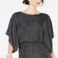 Jessica Howard Women's Metallic Blouson Dress Silver Size 8 Petite
