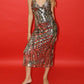 Bailey Rose - Gwen V Neck Sequin Paillettes Party Dress