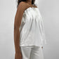 Blue Blush - Pleated Drape Strapless Top