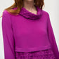 Joseph Ribkoff - Bubble Textured Cowl Neck Cocoon Dress