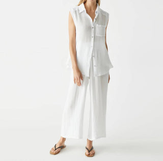 Michael Stars - Monique Gauze Button-down Tank