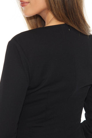 Joseph Ribkoff - Knot Front Slit Midi Sheath Dress