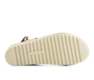 Andrea - Women's Flat Sandals With Hook And Loop Sling And Serrated Sole