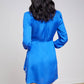 L'Agence - Amani Long Sleeve Wrap Mini Dress