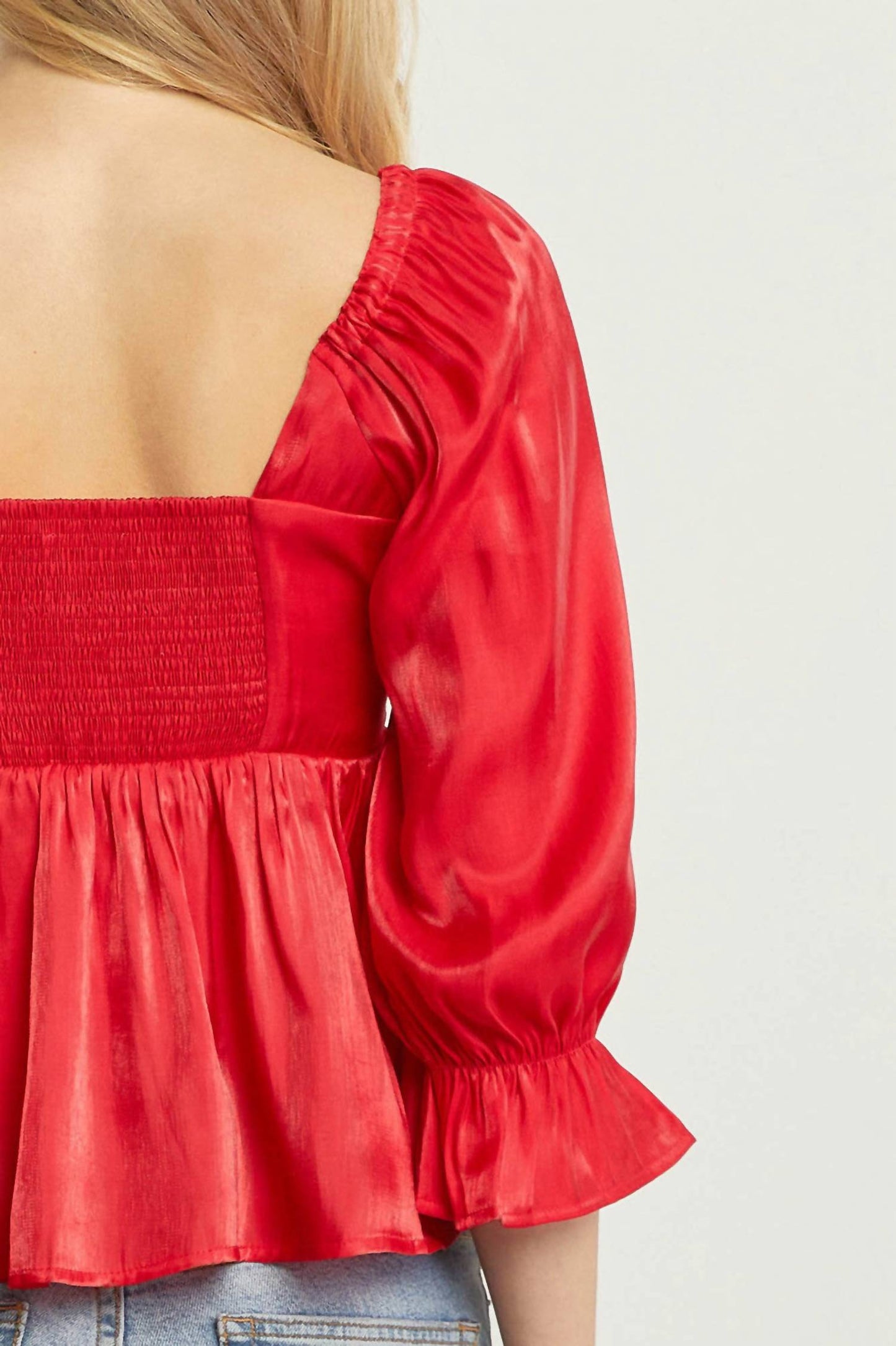 Entro - Iridescent Babydoll Top,