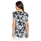 Vince Camuto - Flutter Sleeve Floral Print Keyhole Blouse