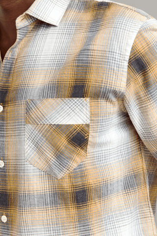 Billy Reid - Melange Shadow Plaid John T Shirt