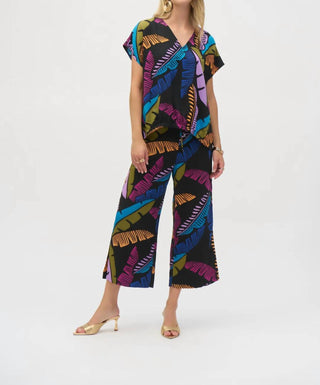 Joseph Ribkoff - Tropical Print Boxy Top