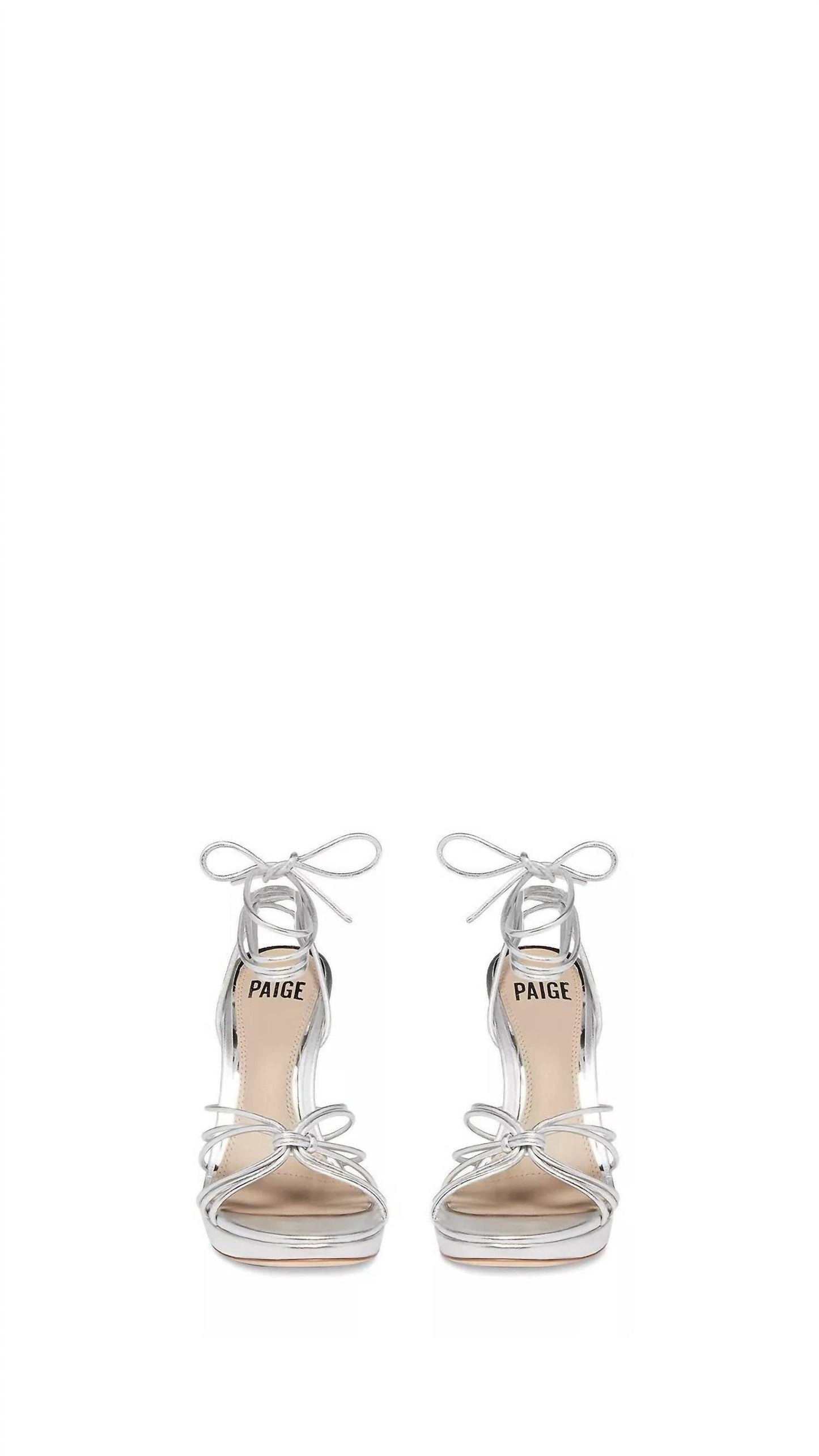 Paige - Women's Denim Viola Ankle Tie Strappy High Heel Sandals