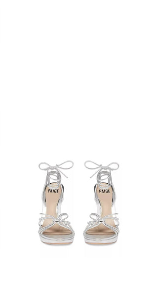 Paige - Women's Denim Viola Ankle Tie Strappy High Heel Sandals