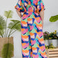 Karen T Design - Smocked V-neck Jumpsuit
