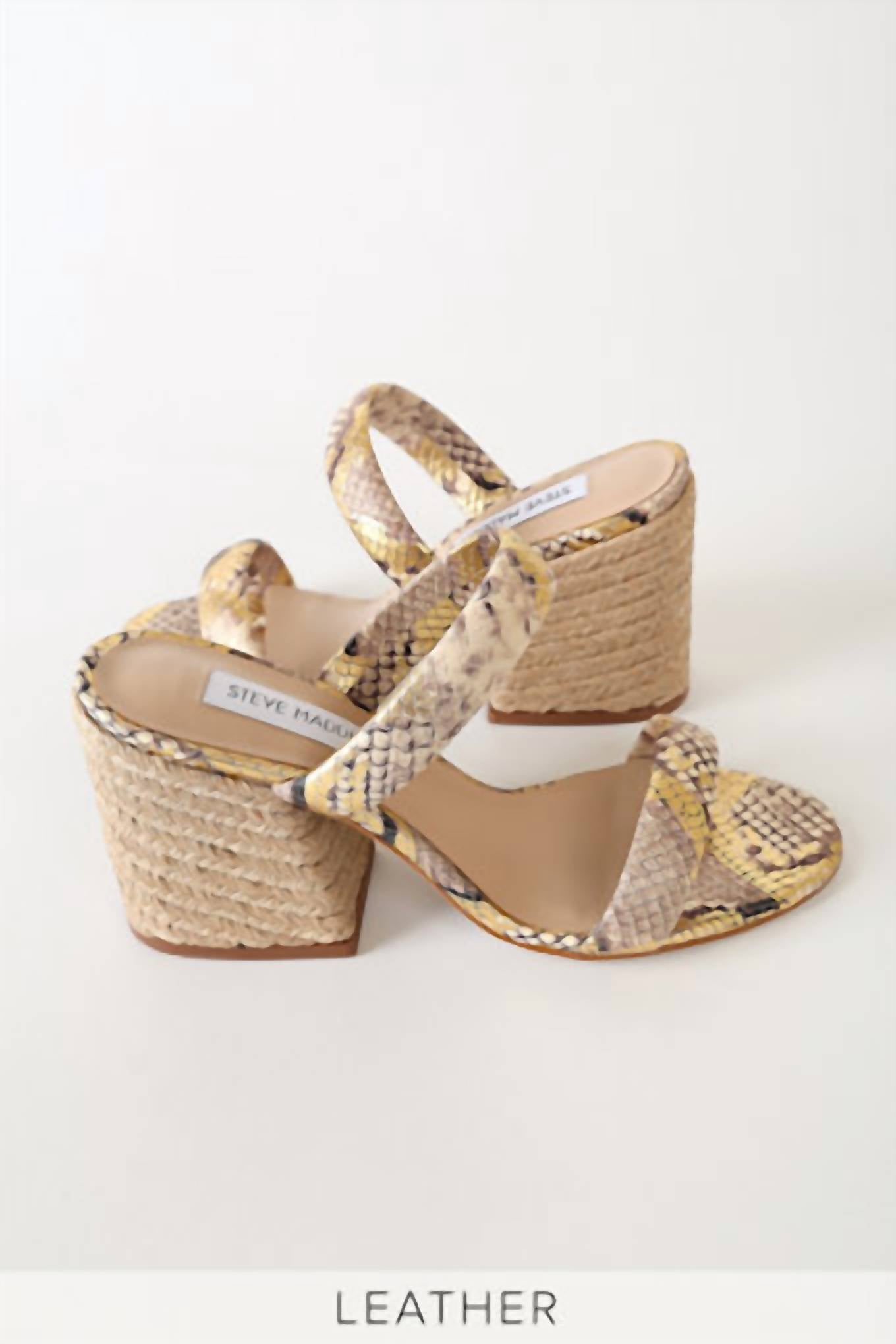 Steve Madden - Women's 2 Strap Block Heel Sandal