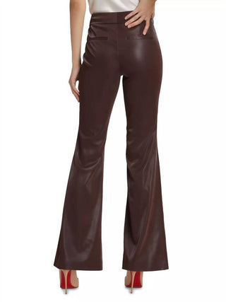 Alice + Olivia - Andrew Shiny Vegan Leather Bootcut Slim Pant