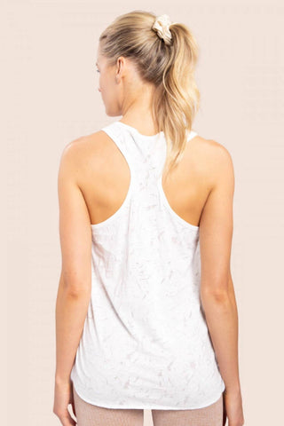 Mono B - Semi Sheer Abstract Swirl Racer Tank