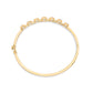 14K Yellow Gold Alternating Bezel Set 5MM Oval Shaped Tanzanite and 1/5 Cttw Diamond Bangle Bracelet (H-I Color, VS2-SI1 Clarity) - Fit's wrists up to 7.25" Inches