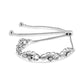 .925 Sterling Silver Diamond Accent Interlocking Infinity and Heart 4â€-10â€ Adjustable Bolo Tennis Bolo Bracelet (H-I Color, I2-I3 Clarity)
