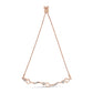 14K Rose Gold Plated .925 Sterling Silver 1/10 Cttw Diamond Wave and Hearts 4â€-10â€ Adjustable Bolo Bracelet (I-J Color, I3 Clarity)