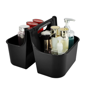 Portable Shower Caddy Bathroom Organizer Basket, Perfect Size for Dorm/College, Plastic Bath Tote, Dries Quickly with Drainage Holes