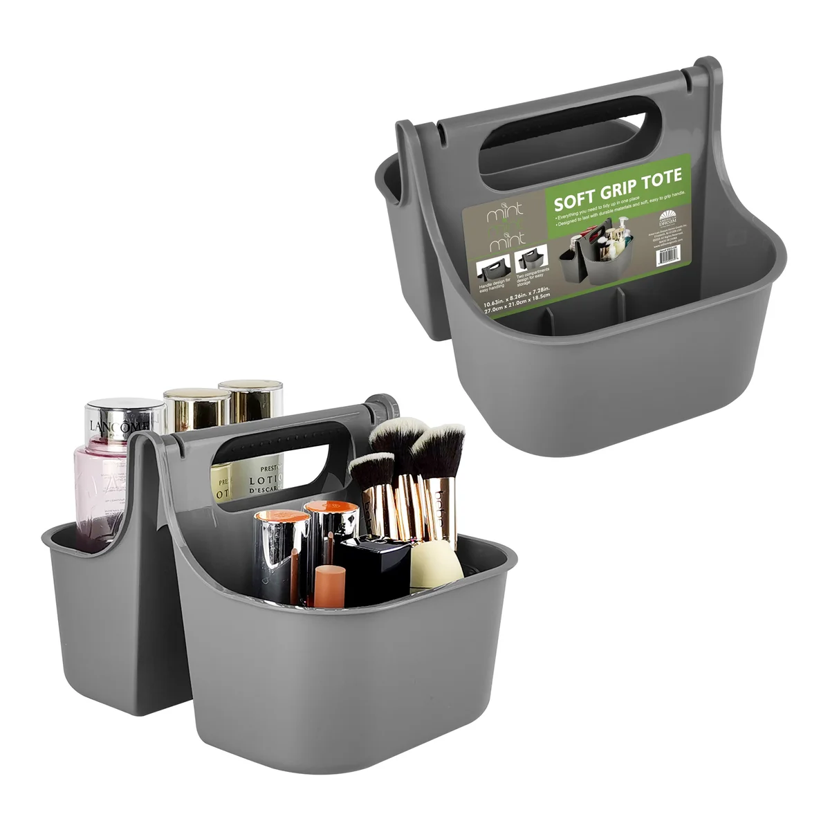 Portable Shower Caddy Bathroom Organizer Basket, Perfect Size for Dorm/College, Plastic Bath Tote, Dries Quickly with Drainage Holes