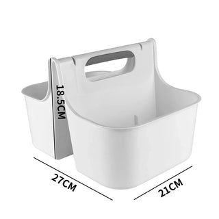 Portable Shower Caddy Bathroom Organizer Basket, Perfect Size for Dorm/College, Plastic Bath Tote, Dries Quickly with Drainage Holes