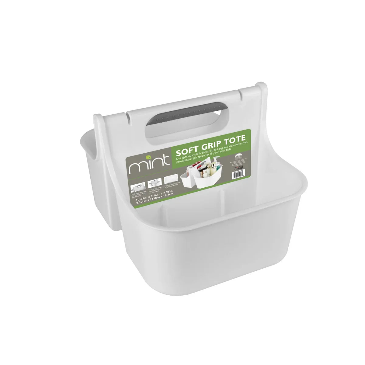 Portable Shower Caddy Bathroom Organizer Basket, Perfect Size for Dorm/College, Plastic Bath Tote, Dries Quickly with Drainage Holes