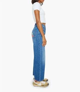 Mother - The Dodger Ankle Loose Wide Leg With Cherries Jeans