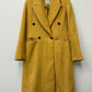 Avec Les Filles Women's Double Breasted Tailored Coat Yellow Size Large