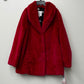 Avec Les Filles Women's Faux Fur Coat Red Size Small