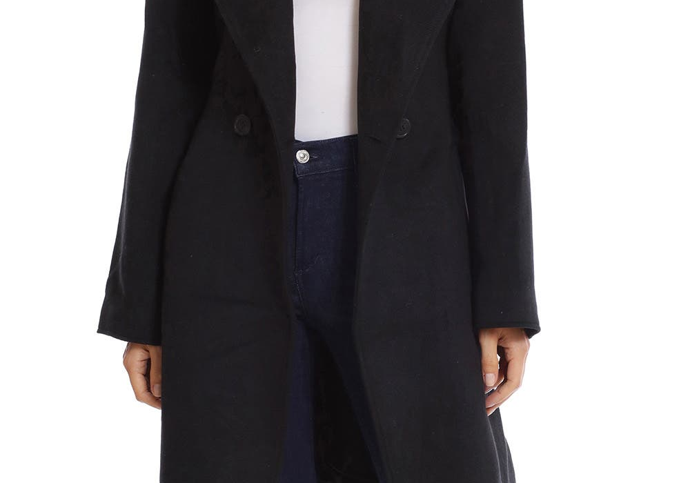 Avec Les Filles Women's Ivory Twill Hooded Robe Coat Size M