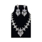 Zaalima Fashion - Women's Silver Plated Clear Cz Cubic Zirconia Set