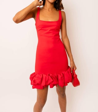 Amylynn - Corsage Hem Mini Dress