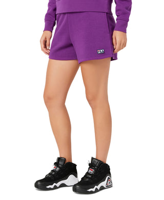 Fila Women's Diara High Rise Fleece Shorts Purple Size Medium