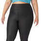 Fila Women's Night Out Leather Look 7/8 Training Leggings Black Size 1X