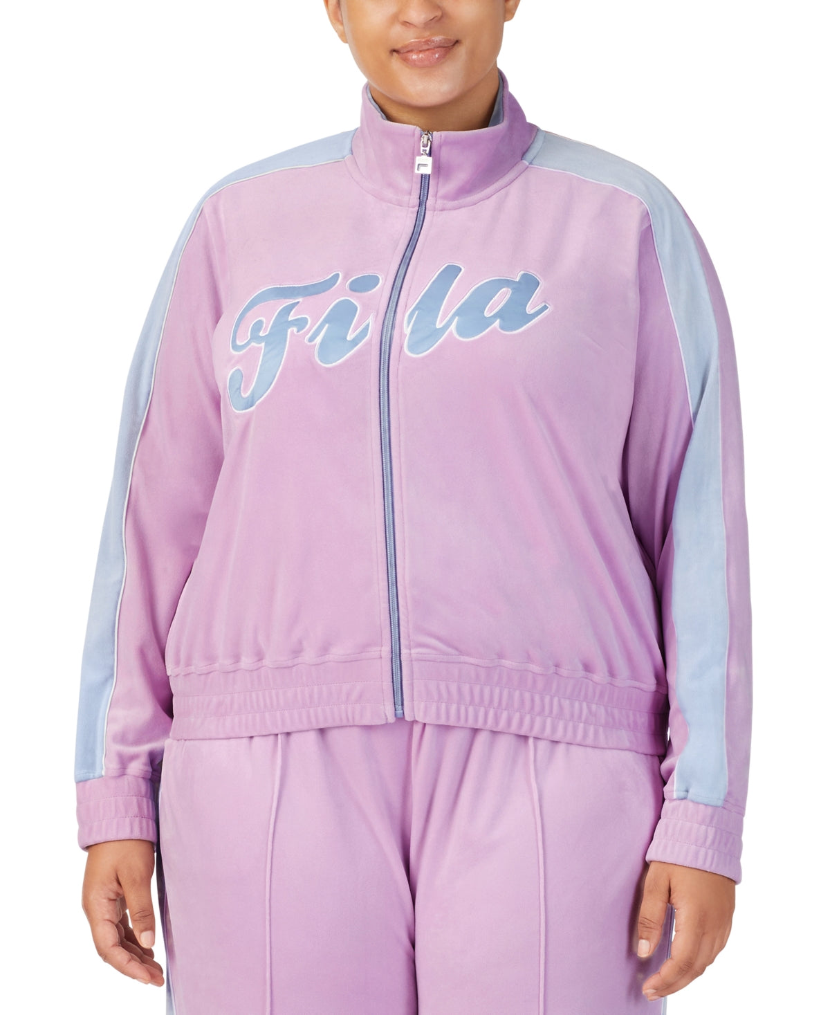Fila Women's Valery Logo Velour Jacket Purple Size 2X – Steals