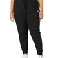 Fila Women's Clover Mid Rise Drawstring Jogger Black Size 2X