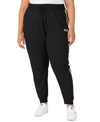 Fila Women's Clover Mid Rise Drawstring Jogger Black Size 2X