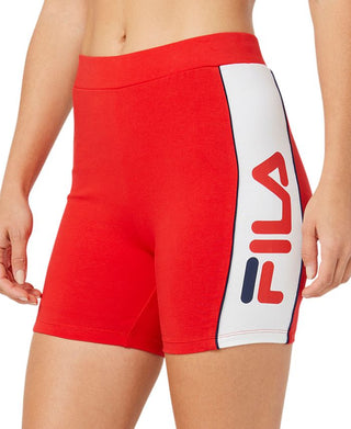 Fila Women's Davina Bike Shorts Red Size Large