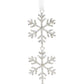 Jewel Tiered Snowflake Ornament Drop (Set of 12)