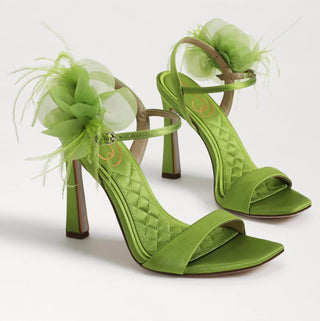 Sam Edelman - Women's Leana Suede Squared Open Toe Stiletto Heeled Sandals