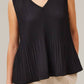 Grade & Gather - Pleated V-Neck Blouse