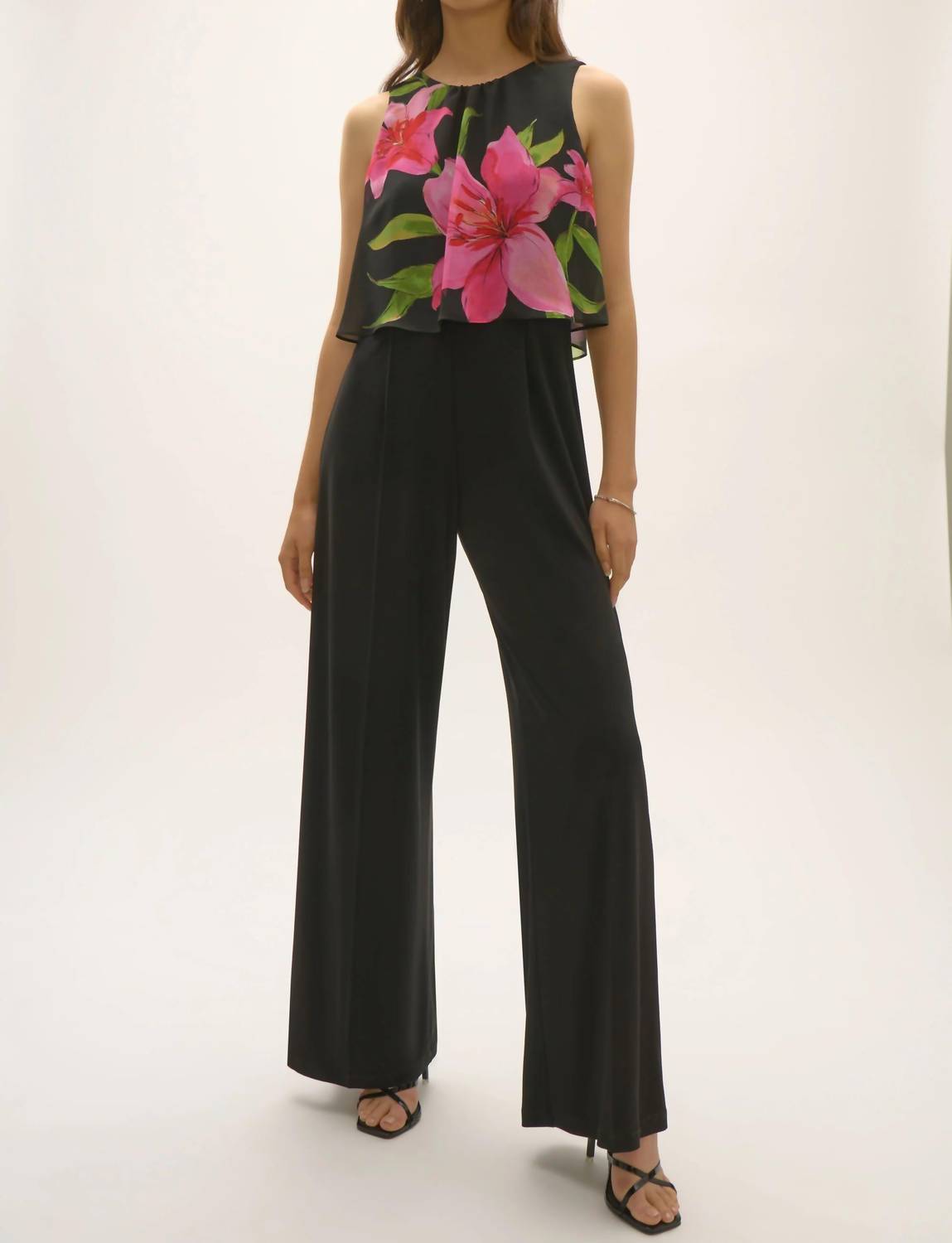 Joseph Ribkoff - Floral Chiffon Wide Leg Jumpsuit