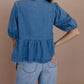 Aaron & Amber - Denim Bow Tie Shirt
