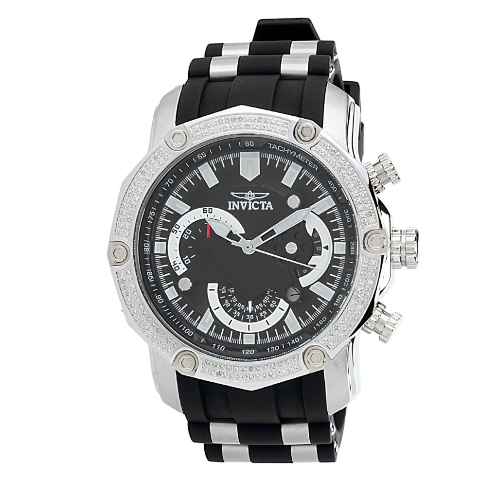 Invicta Pro Diver Scuba 50mm Quartz Chrono 0.62ctw Diamond Watch