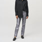 Joseph Ribkoff - Metallic Coated Classic Slim Denim Pants