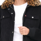 Levi's Women's faux Fur Collar Corduroy Trucker Bomber Jacket Black Size X-Large